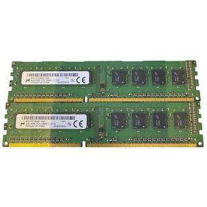 Micron 4GB DDR3-1600 PC3-12800U 1Rx8 Desktop RAM Memory MT8JTF51264AZ-1G6E1 QTY2